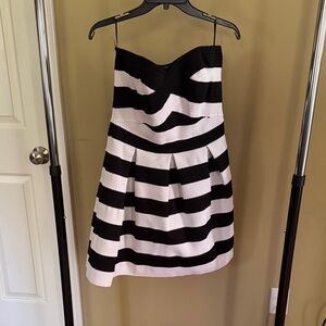 Express Monochrome Strapless Dress